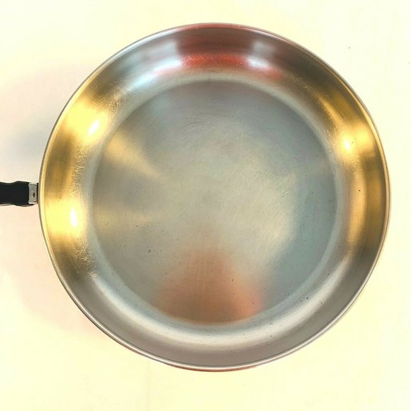 Vintage Farberware Stainless Steel 10.25” Skillet Fry Pan Aluminum‎ Clad NYC USA - Picture 5 of 11